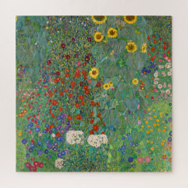 Garten mit Sonnenblumen von Gustav Klimt Puzzle