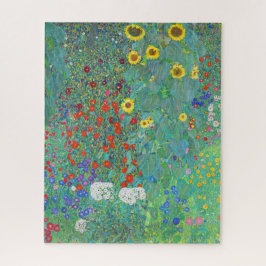 Garten mit Sonnenblumen von Gustav Klimt Puzzle