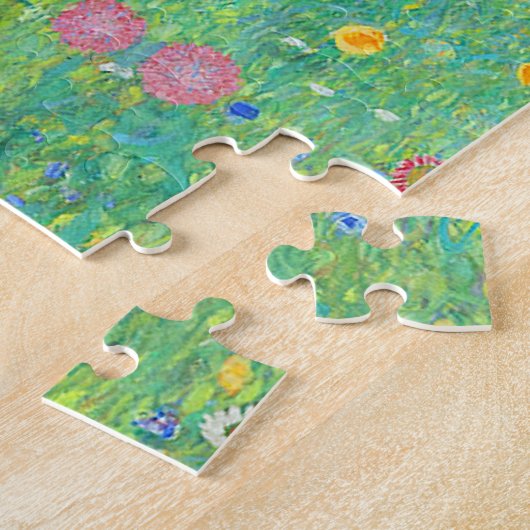 Garten mit Sonnenblumen von Gustav Klimt Puzzle (Seite)
