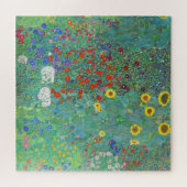 Garten mit Sonnenblumen von Gustav Klimt Puzzle (Horizontal)