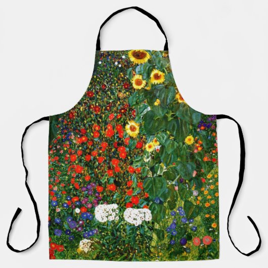 Garten mit Sonnenblumen von Gustav Klimt Schürze (Vorderseite)