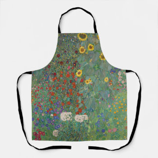 Garten mit Sonnenblumen von Gustav Klimt Schürze