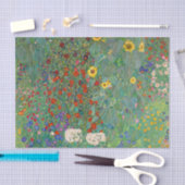 Garten mit Sonnenblumen von Gustav Klimt Seidenpapier (Handwerk)