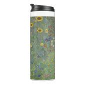 Garten mit Sonnenblumen von Gustav Klimt Thermosbecher (Nach rechts gedreht)