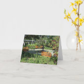 Garten mit Springbrunnen auf der sympathischen Kar Karte (Gelbe Blume)