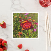 Garten mit Strohblumen Serviette (Beispiel)