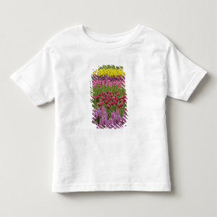 Garten mit Tulpen, daffodils und Hyazinthen Kleinkind T-shirt