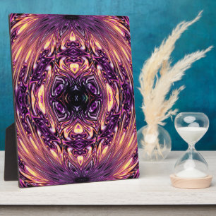 Garten mit violetten Blumen im Golden Sunlight Fotoplatte