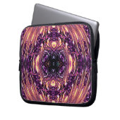 Garten mit violetten Blumen im sonnigen Fraktal Laptopschutzhülle (Vorderseite Links)