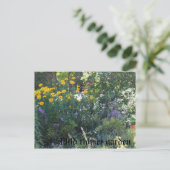Garten mit wilden Blumen Postkarte (Stehend Vorderseite)