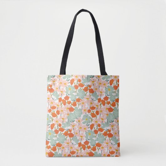 Garten mit wunderschönen handgezeichnet Blume in R Tasche (Vorderseite)