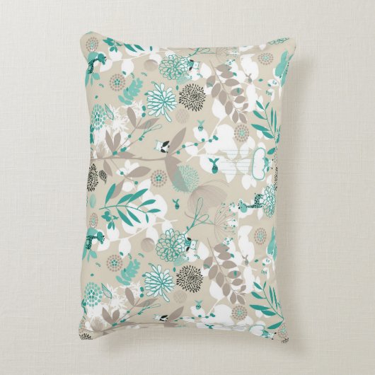 Garten-Muster Dekokissen (Rückseite(Vertikal))