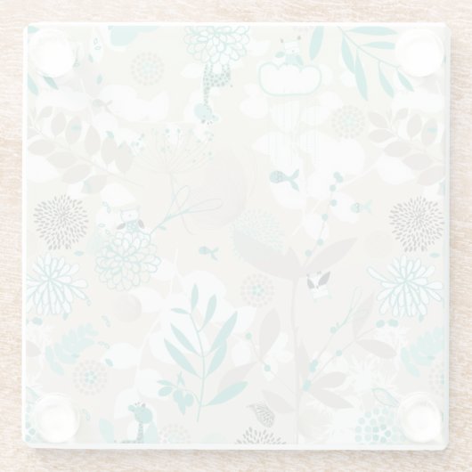 Garten-Muster Glasuntersetzer (Rückseite)