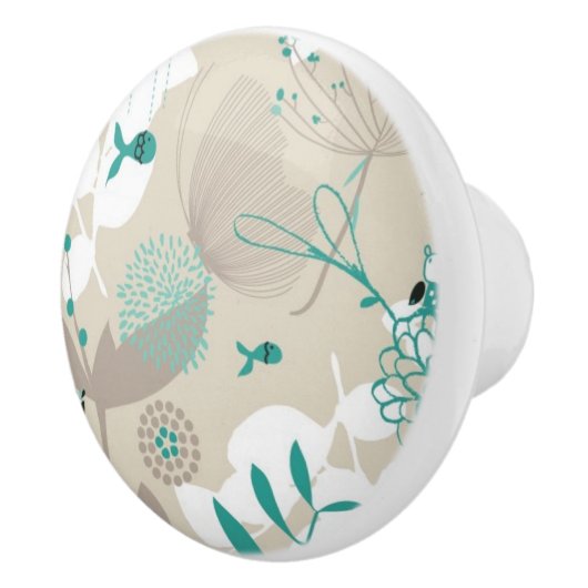 Garten-Muster Keramikknauf (Rechts)