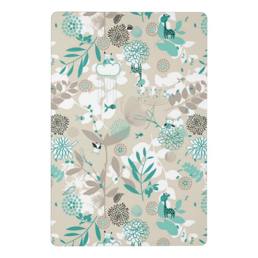 Garten-Muster Mini Klemmbrett (Rückseite)