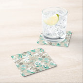 Garten-Muster Rechteckiger Pappuntersetzer (Vor Ort)