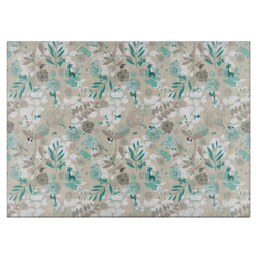 Garten-Muster Schneidebrett (Vorderseite)