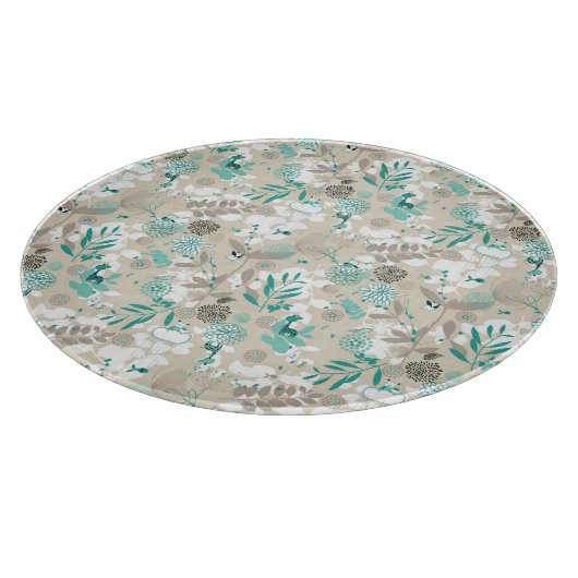 Garten-Muster Schneidebrett (Ecke)