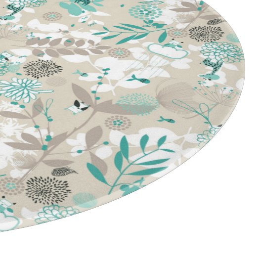 Garten-Muster Schneidebrett (Ecke)