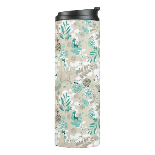 Garten-Muster Thermosbecher (Nach links gedreht)