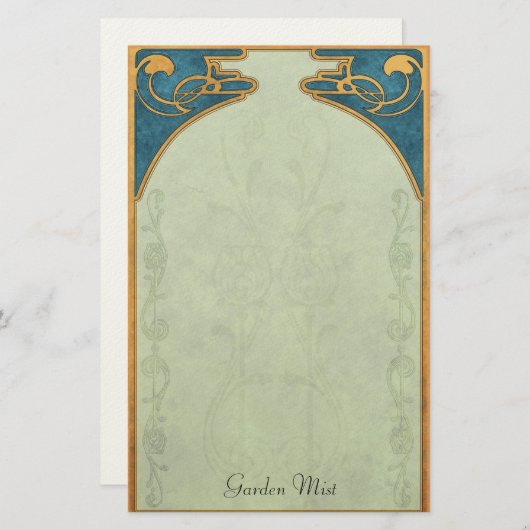 Garten-Nebel - Deko-Briefpapier Briefpapier (Vorne/Hinten)
