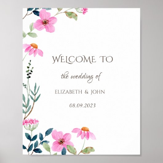 Garten Nelken Blumen Poster (Vorne)