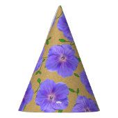 Garten-Party-blaue Blume auf irgendeiner Farbe Partyhütchen (Links)