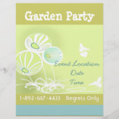Garten Party Blume und Bienen Flyer (Vorne)