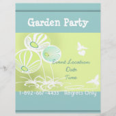 Garten Party Blume und Bienen Flyer (Hinten)