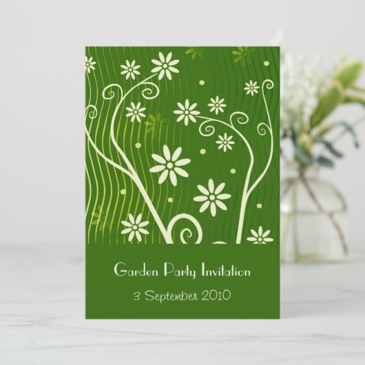 Garten-Party Einladung (Stehend Vorderseite)