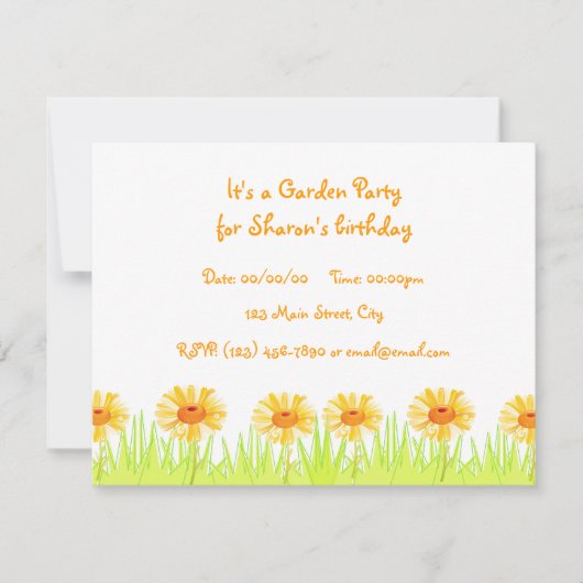 Garten-Party Einladung (Vorderseite)