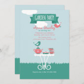Garten-Party-Einstellungs-Einladung Einladung (Vorne/Hinten)