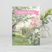 Garten Party Geburtstag/sonstige Gelegenheiten/Ein Einladung (Stehend Vorderseite)