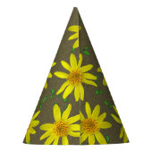 Garten-Party-Gelb-Blume auf irgendeiner Farbe Partyhütchen (Rückseite)