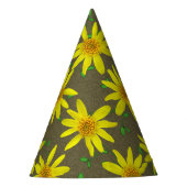 Garten-Party-Gelb-Blume auf irgendeiner Farbe Partyhütchen (Vorderseite)