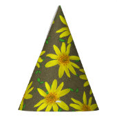 Garten-Party-Gelb-Blume auf irgendeiner Farbe Partyhütchen (Links)