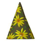 Garten-Party-Gelb-Blume auf irgendeiner Farbe Partyhütchen (Rechts)