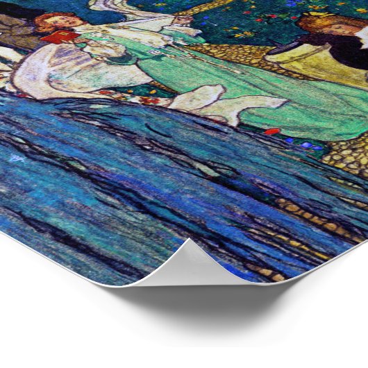 Garten Party mit Cat, Jessie Willcox Smith Poster (Ecke)