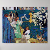 Garten Party mit Cat, Jessie Willcox Smith Poster (Vorne)