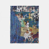 Garten Party mit Hund & Katze, Jessie Willcox Smit Fleecedecke (Vorderseite)