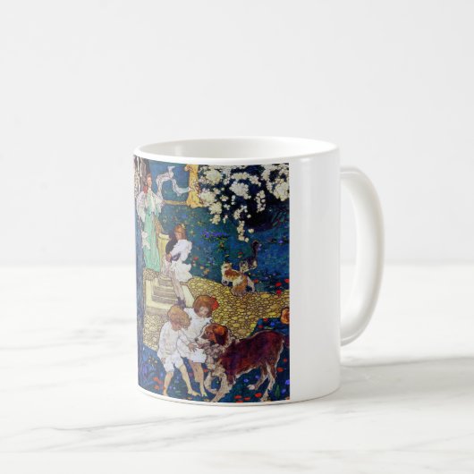 Garten Party mit Hund & Katze, Jessie Willcox Smit Kaffeetasse (VorderseiteRechts)