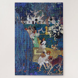 Garten Party mit Hund & Katze, Jessie Willcox Smit Puzzle