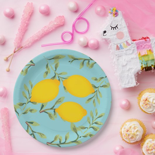 Garten-Party-Zitronen-Papier-Teller Pappteller (Party)