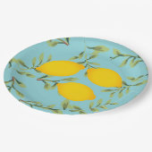 Garten-Party-Zitronen-Papier-Teller Pappteller (Schrägansicht)