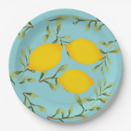 Garten-Party-Zitronen-Papier-Teller Pappteller