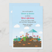 Garten-Patio-Einladung Einladung (Vorne/Hinten)