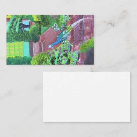 Garten-Pfau Visitenkarte (Vorne/Hinten)