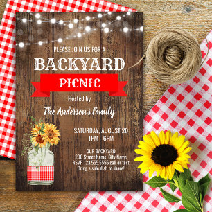 Garten-Picknick-Party Einladung