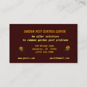 Garten-Plage-Kontrolle Visitenkarte (Rückseite)