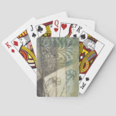 Garten-Platte mit Blätter, Blumen und Gras Spielkarten (Rückseite)